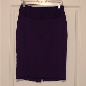 Purple knee length Pencil skirt